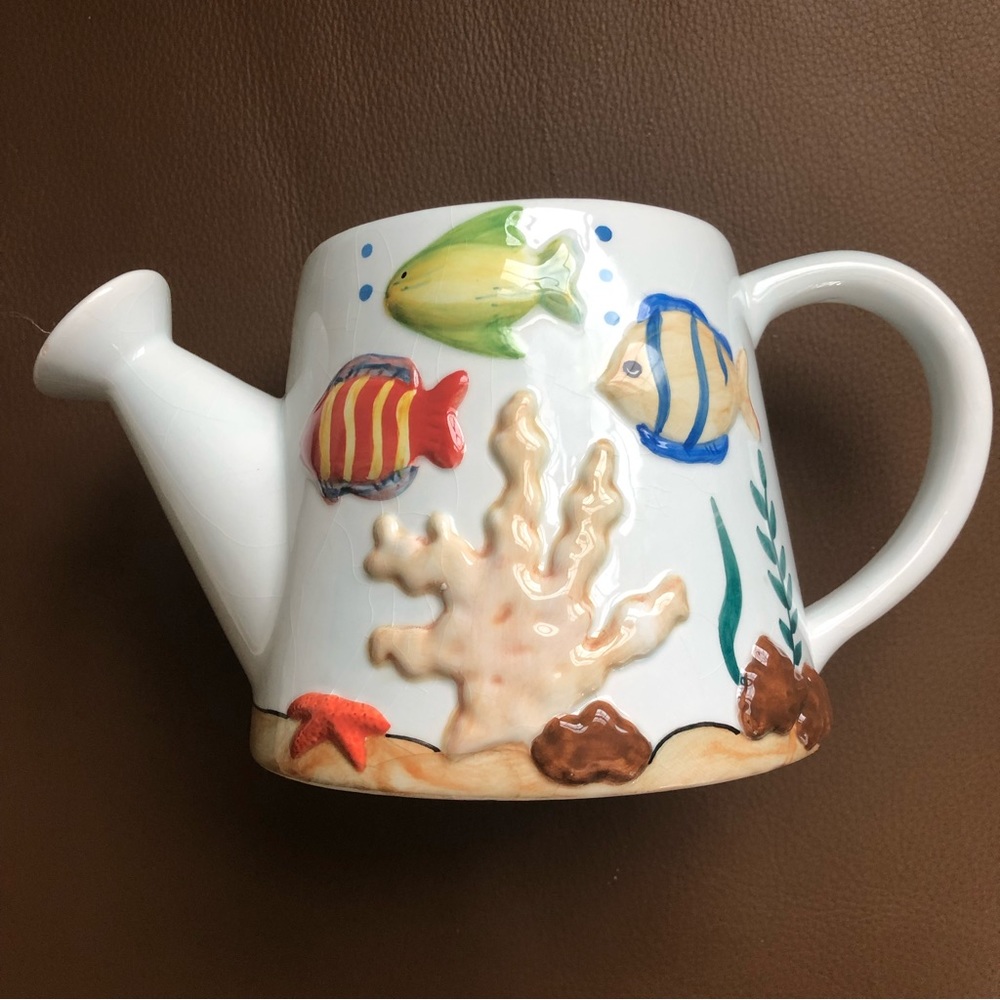 🐟🐠🐡 Coastal Themed Decorative Watering Can 🐡🐠🐟